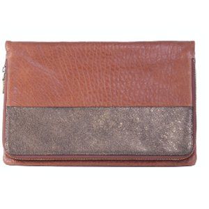 Sheepskin Leather Clutch - can fit a laptop